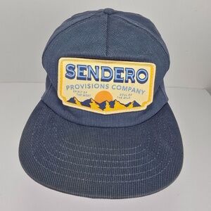 Sendero Provisions Co. "Mountainscape" Corduroy Snapback Hat in Blue NWOT